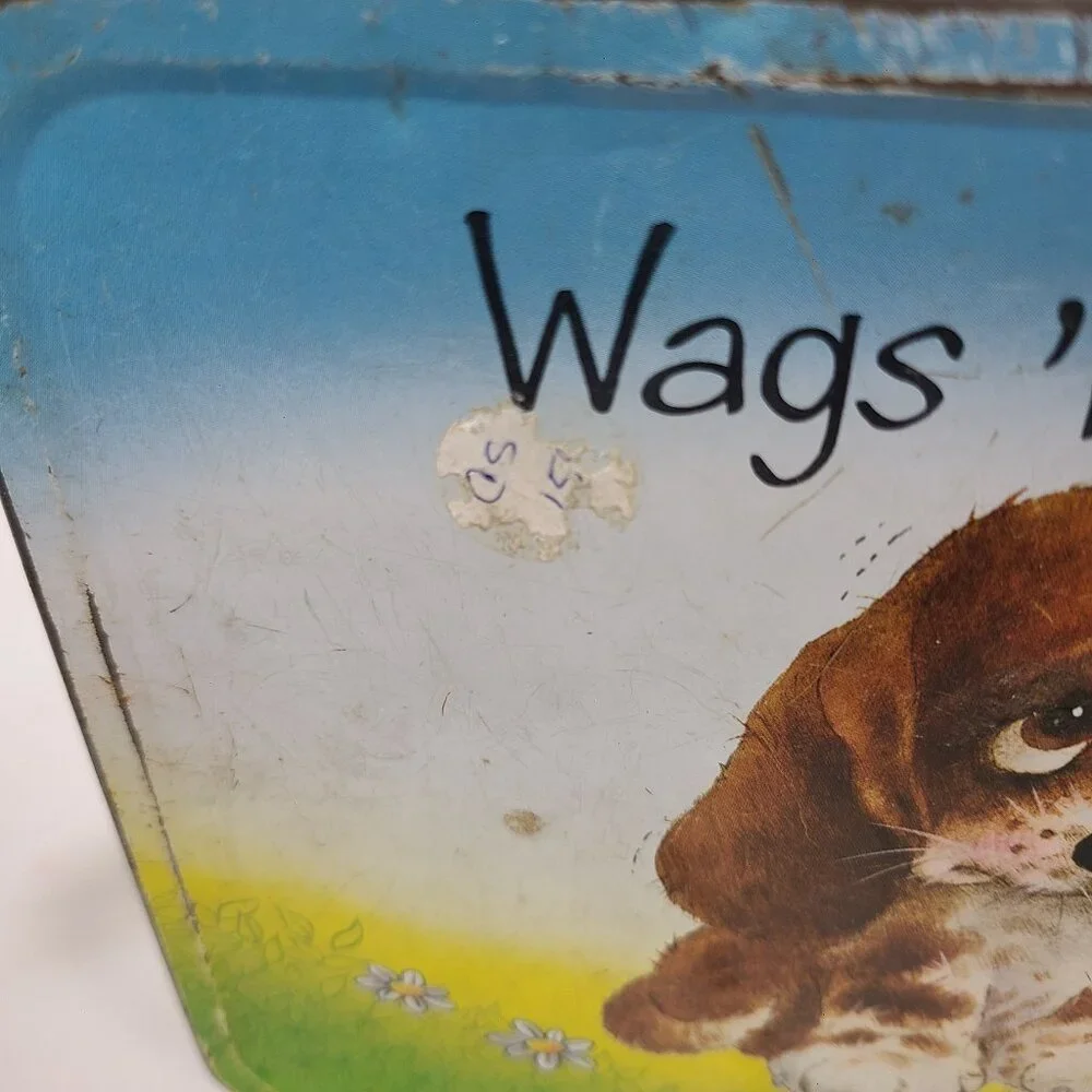 Vintage 1978‎ Wags 'N Whiskers Metal Lunch Box with NO Thermos